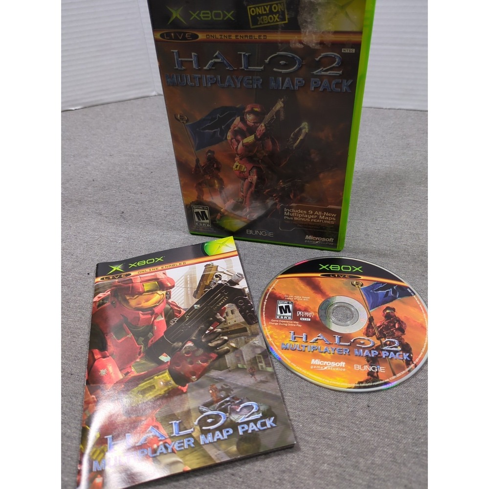 Halo 2 Multiplayer Map Pack Xbox COMPLETE - Disc, Case, Manual - Great Condition